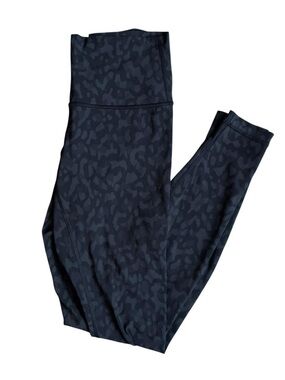 Lululemon Wunder Under Black Animal Print Leggings size 4